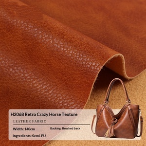 Cuir synthétique PVC à motif Crazy Horse, résistant à l'abrasion, 1,1 mm, pour sacs à main pour femmes H2068 - Product Image 1