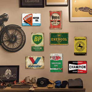 Custom 20*30cm <span class=keywords><strong>Vintage</strong></span> Retro Garagem Sinais Carro Placas De Metal Decorativas Motocicleta Placa De Cartaz De Óleo com Preço De Atacado - Product Image 5