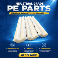 Bandes en polyéthylène blanc résistantes à l'usure, blocs coulissants UHMWPE, lames de grattoir, joints poreux, profilés usinés sur mesure par CNC