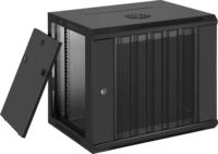 Baie de serveur 9U 19'' en acier, armoire réseau de centre de données sur pied 600mm, noire, protection IP20, certifiée CE ROHS, en stock