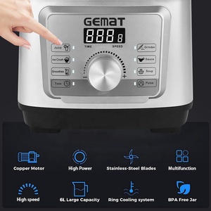 Robot culinaire professionnel britannique européen de 6 litres, machine de cuisine haute performance, mixeur puissant, robot culinaire pour restaurant - Product Image 2