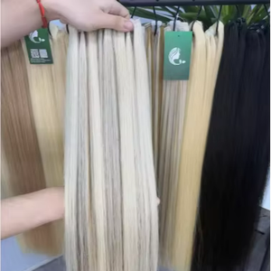 Extensiones de Cabello Vietnamita Natural Ombre - Mezcla Sintética Personalizada, Cabello Virgen Crudo Liso y Sedoso - Product Image 1