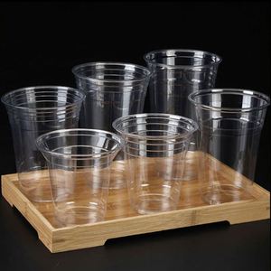Vasos de Plástico Transparentes para Bebidas Frías, Jugos, Té de Burbujas, Café y Smoothies, con Tapa, para Restaurantes - Product Image 3