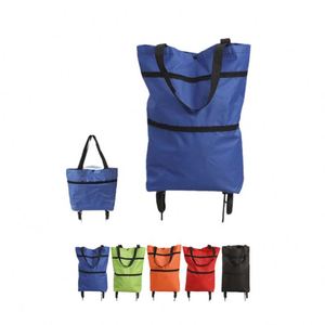 Chariot de courses pliable personnalisé réutilisable avec roulettes - Product Image 1