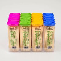 Nouveau cure-dent en bois de bambou jetable pas cher 70 pièces/boîte fabrication naturel prix usine cure-dents jetables en bambou