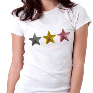 Parche de estrella de lentejuelas plateadas rosas, apliques bordados con purpurina para planchar, para ropa, sombreros, bolsas, accesorios de decoración para manualidades DIY, 30 Uds. - Product Image 6