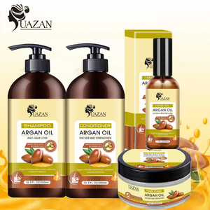 Set per la Cura dei Capelli Vegano Biologico Personalizzato: Maschera, Siero e <span class=keywords><strong>Shampoo</strong></span> Idratante, Purificante, Anti-Pidocchi, con Olio di Argan e Tè, Rinfrescante e Nutriente - Product Image 1