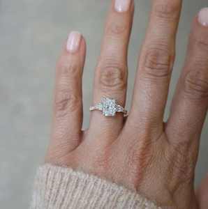 VOAINO 1캐럿 랩 그로운 다이아몬드 HPHT CVD 10K 옐로우 골드 링 IGI 인증 1캐럿 랩 다이아몬드 반지 - Product Image 2