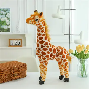 Venta al por mayor juguetes de animales de peluche jirafa simulación Animal de peluche regalo para niños