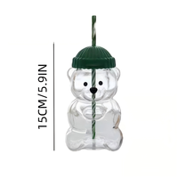 Gobelet Isotherme Ours de Noël Dessin Animé avec Paille pour Enfants et Adultes – Idéal pour Café, Jus, Eau, Thé