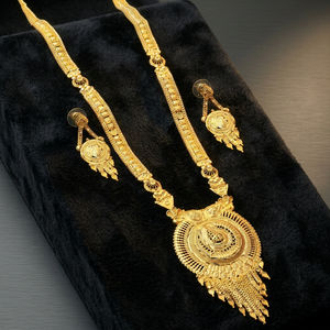 Wholesale Fashion 14K 18K 24K Micro Gold Plated <b>Necklaces</b>, Traditional Design <b>Long</b> Jewelry, Brass Micro Gold Forming Jewelry Set - Product Image 4