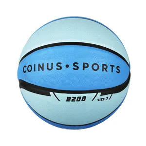 Fabriek Aangepaste Mand Bal Nummer 7 Gedrukt Eigen Patroon Ontwerp Basketbal Logo Kleuren Basketbal Bal