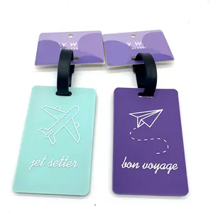 Custom Soft Silicone Rubber Baggage Tag Letter Pvc Fashion Animal Cartoon Baggage Tag Name Travel Accessories