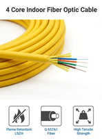 Câble à fibre optique monomode PVC Necero GJFJV OEM bleu, simplex, tube central lâche, intérieur, 2-24 fibres