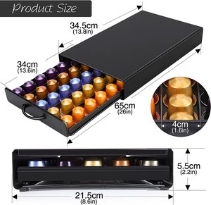 Support de stockage de café multifonction en métal, <span class=keywords><strong>dosette</strong></span> <span class=keywords><strong>Dolce</strong></span> <span class=keywords><strong>Gusto</strong></span>, <span class=keywords><strong>tiroir</strong></span> à capsules de café - Product Image 2