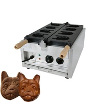 4 pièces Commercial chiens gaufrier Machine 3000w électrique gaufre faisant la Machine farci fromage Dessert Snack Machine