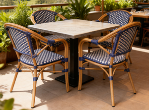 Garden Furniture Outdoor Rattan Wicker French Bistro <strong>Chair</strong> <strong>Bamboo</strong> Finish Rattan <strong>Chair</strong> - Product Image 5