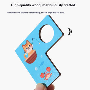 Nuevo rompecabezas de madera Abeja Recogida de miel y gatito Tema de pesca Rompecabezas de pensamiento lógico Juguete de rompecabezas para niños - Product Image 5