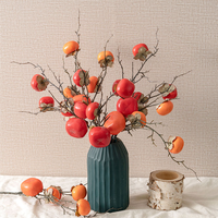 Gesimuleerde Persimmon Bloemen Takken Vruchten Bomen Nieuwe Chinese Stijl Woonkamer Decoraties Gesimuleerde Persimmon Boom Decoratie