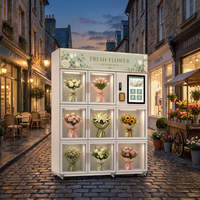 Máquina Expendedora de Flores Inteligente con IoT, Refrigerada, Automática, para Ramos de Flores Frescas, con Gestión Remota