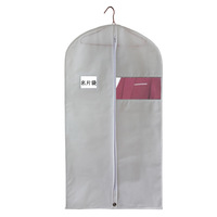 Housse de protection portable de grande capacité pour costume personnalisé Impression de logo Fermeture à glissière pour rangement de voyage