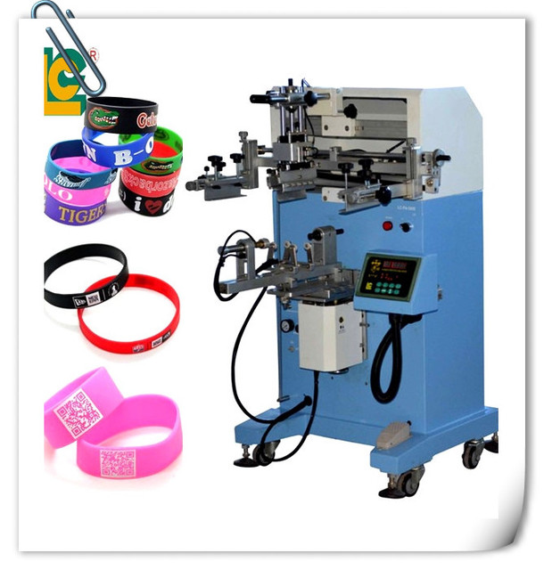 Silicone Wristband Screen Printing Machine Logo Printing Machine LC Multi-function Semi Auto Plastic for Glass/plastic Bottle CE
