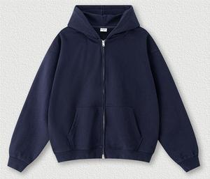 Sudadera con Capucha Unisex de Viaje con Cremallera, 400G, Color Sólido, Corte Holgado, para Hombre y Mujer, 100% Algodón, Casual, Transpirable, Manga Raglán, Otoño - Product Image 6