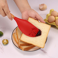 Spatule en silicone à manche en bois, écologique, résistante au lave-vaisselle, réutilisable, étanche, pour mélanger la crème et les gâteaux, spatule de cuisine de qualité alimentaire pour la pâtisserie