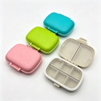 Trousse médicale portable à 8 compartiments en plastique PP, boîte de rangement segmentée pour pilules, étanche et anti-humidité, pour une utilisation hebdomadaire