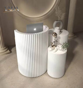 <span class=keywords><strong>Prix</strong></span> d'usine, vente en gros, comptoir de réception de salon personnalisable, design de table imperméable, comptoir de réception de salon pour clinique de beauté - Product Image 5