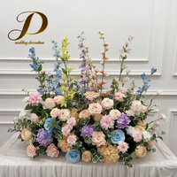 Composition florale artificielle JINDA, fleurs blanches et vertes, centre de table pour mariage, décoration florale pour réception de fête