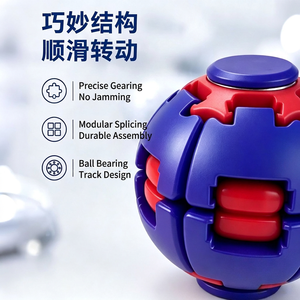 Spinner Modular de Ensamblaje, Juguete Antiestrés de Plástico para Dedos, Giratorio y de Presión, Suave, Ligero, Multicolor, para Niños y Adultos - Product Image 4