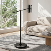 Support de tablette roulant L68 pour dropshipping, avec roulettes en caoutchouc silencieuses, hauteur réglable jusqu'à 168 cm, support de sol en aluminium pour la maison 2026
