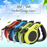 Laisse pour Chien Rétractable Automatique Télescopique Personnalisable pour Chiots, Poignée Antidérapante, Cordon Durable et Robuste pour la Promenade
