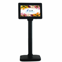 Écran client LCD USB POS 9,7 pouces à prix d'usine, affichage client monté sur poteau, résolution 1024x768, compatible multi-OS