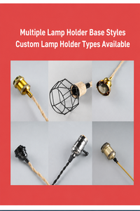 Cordon de prise E27 en corde de chanvre avec interrupteur intégré et prise EU pour lampe suspendue - Product Image 6
