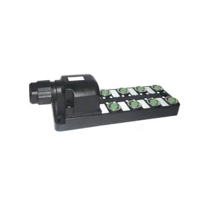 Bloc de jonction PNP, boîte de Distribution à 8 voies, LED en PVC ou PUR, étanche IP67, M12, NPN, pcv, PCB, entrée de Terminal, M12, code A