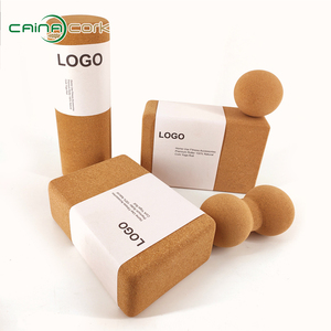 Khối tập <span class=keywords><strong>Yoga</strong></span> bằng nút chai tự nhiên, không trơn trượt, mật độ cao, bán buôn, thân thiện với môi trường, in logo tùy chỉnh - Product Image 3