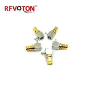 Din 1.6/5.6 L9 female jack right angle crimp 90 degree elbow rg179 cable rf coaxial connector