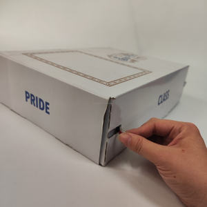 Cajas de Papel Kraft Reciclables Ecológicas con Logotipo Personalizado, Embalaje Corrugado Marrón Personalizado con Tira de Desgarre y Cierre para Envío - Product Image 1