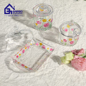 فراشة زهرة الحب تصميم جديد سعر المصنع بخاخ ملون تقديم طبق حلوى طبق حلوى جرة بالجملة - Product Image 2