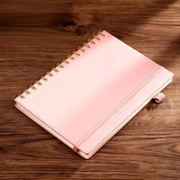 Carnets en PU spirale, format poche, en gros, promotionnels, en cuir, personnalisables, avec ensemble de papeterie, idéal comme cadeau ou pour les réunions, pour étudiants