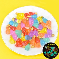 Nueva Bombilla 3D de Resina con Efecto Luminoso Transparente de Color, Accesorios DIY para Joyería, Llaveros y Decoración de Cocina
