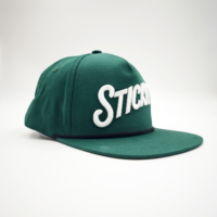 Casquette de baseball ajustée en molleton brodé personnalisé avec logo, motif floral tropical et feuilles, style sportif, vente en gros