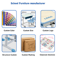 Fauteuil et table individuels pour étudiants à faible MOQ – Mobilier scolaire en plastique – Table de lecture pour étudiants – Bureau individuel pour élèves