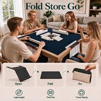 Lot de 4 supports de cartes de Mahjong pour table, support pliable à glisser sous le tapis, support de cartes de Mahjong pour table