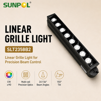 Spot LED COB linéaire dimmable pour rail, 25W 30W 35W, anti-éblouissement, orientable, 3 circuits, pour affichage en showroom de carrelage
