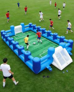 EASYFUN Équipement <span class=keywords><strong>de</strong></span> football <span class=keywords><strong>Cage</strong></span> <span class=keywords><strong>de</strong></span> panna gonflable Terrain <span class=keywords><strong>de</strong></span> football pour enfants - Product Image 1