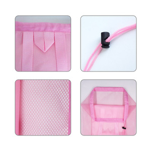 Bolsas Grandes de Malla para Playa, <span class=keywords><strong>Bolsa</strong></span> de Conchas Marinas, Juguetes de <span class=keywords><strong>Piscina</strong></span>, Bolsas de Almacenamiento, Correas Dobles Ajustables para Niños y Niñas, Mochila de Playa con Cordón - Product Image 4