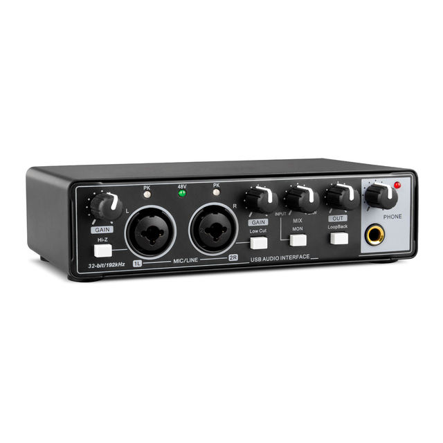 Biner MD22 Factory Price Professional 24-bit 192kHz Audio Interface USB Sound Card for Music Recording Studios